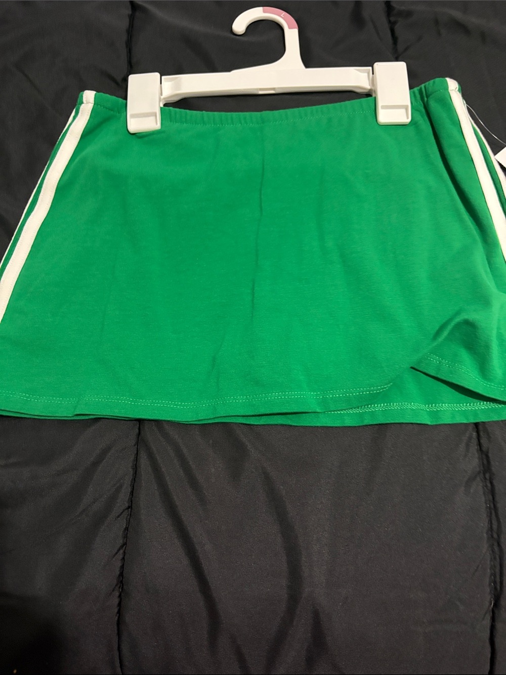 Originality Girls' Green Athletic Skort with White Side Stripes